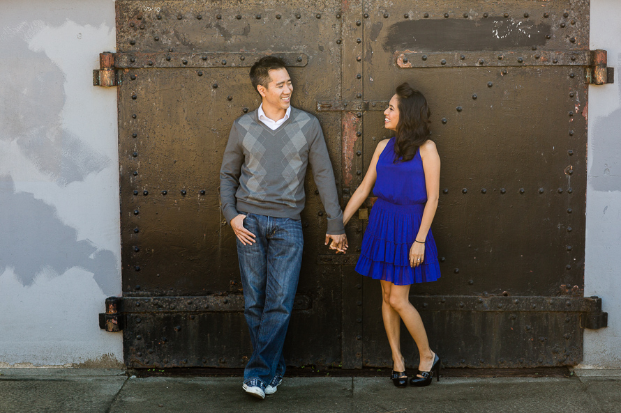 San Francisco Engagement Session at Sutro Baths and Baker Beach