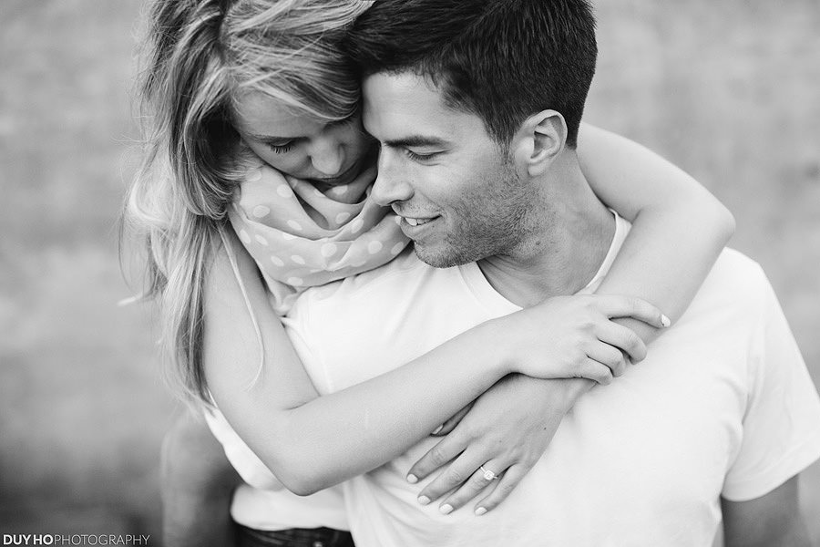 baker beach engagement photo