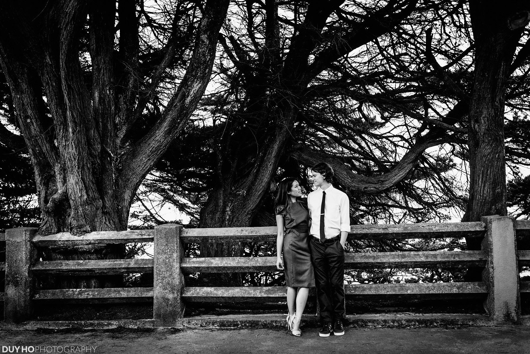 sutro heights park engagement photo