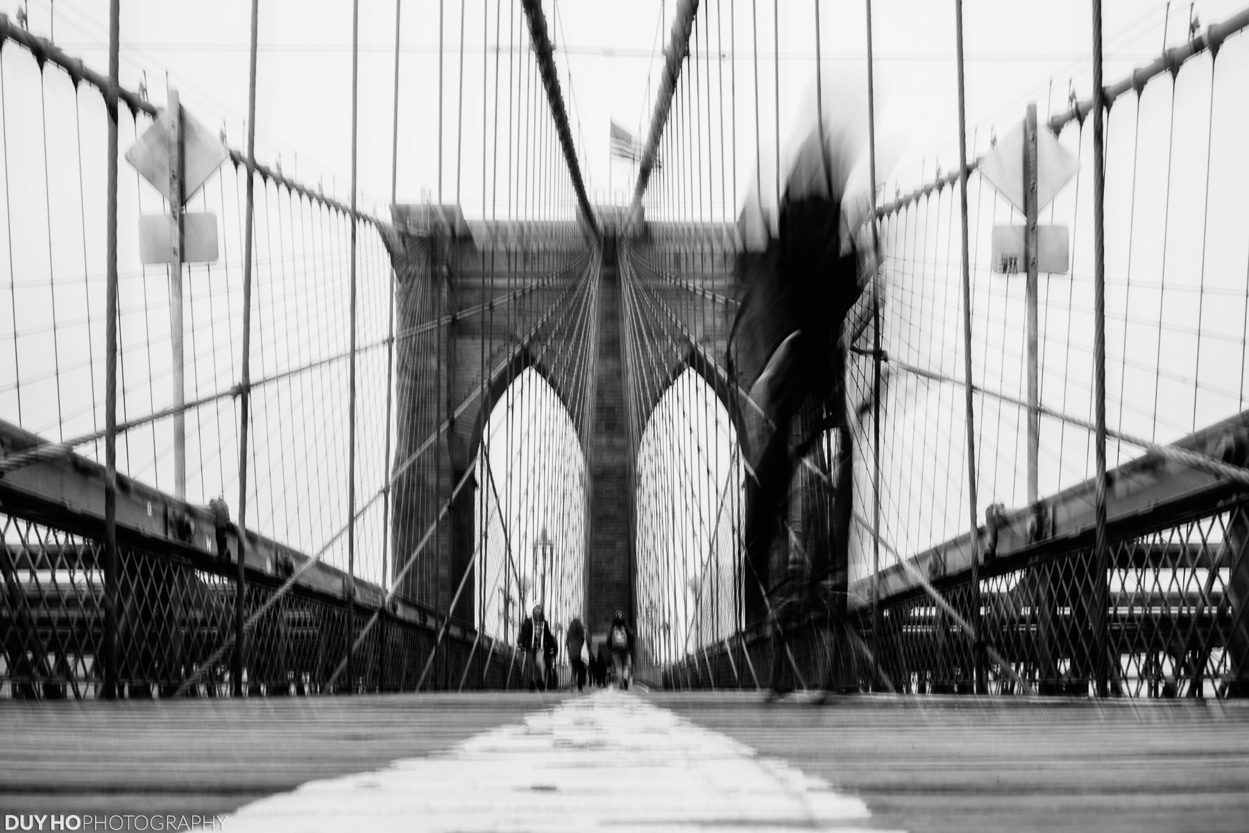 Brooklyn Bridge Bicyclist