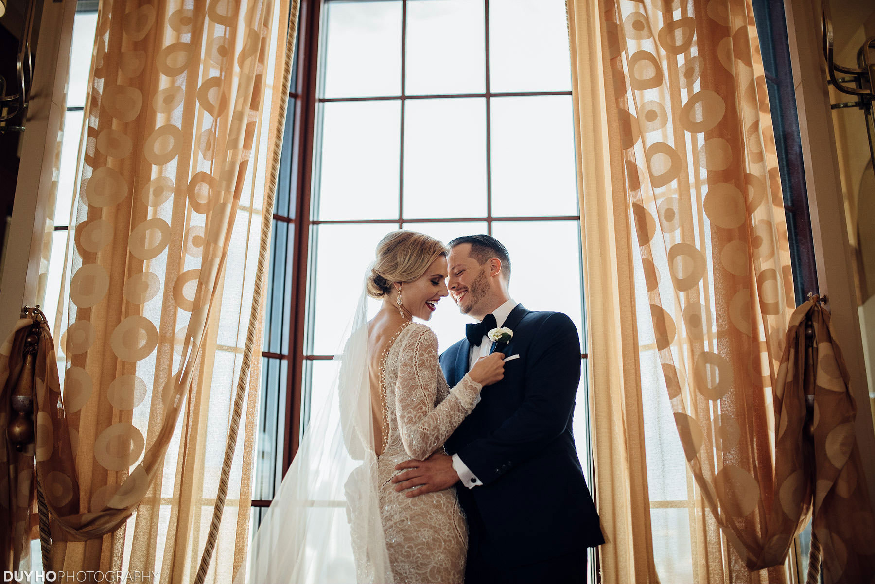 bride and groom portrait Westin St Francis wedding photo