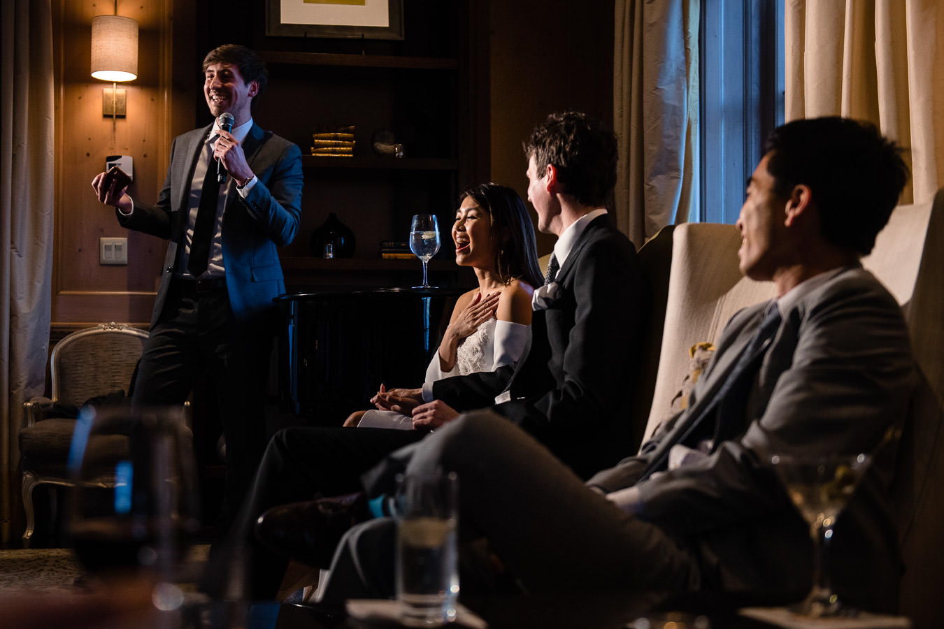 Flood Mansion Wedding Photo by Duy Ho // Fairmont Penthouse Rehearsal Dinner