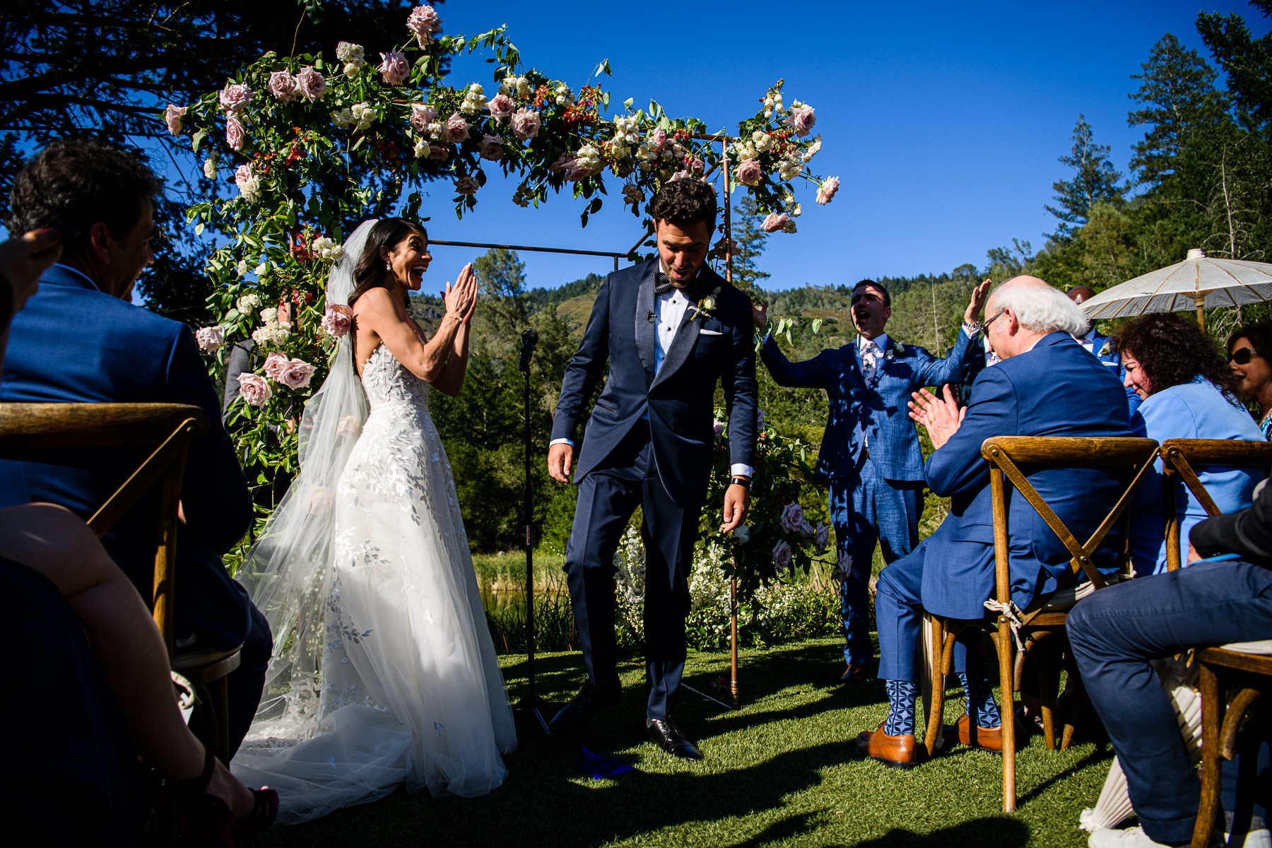 Calistoga Ranch Wedding Ceremony at Lommel Lawn