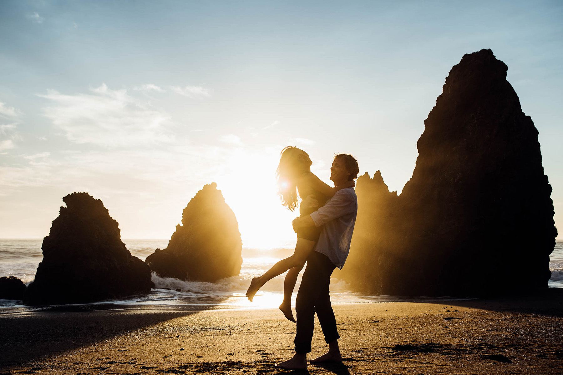 Engagement Photo at Rodeo Beach