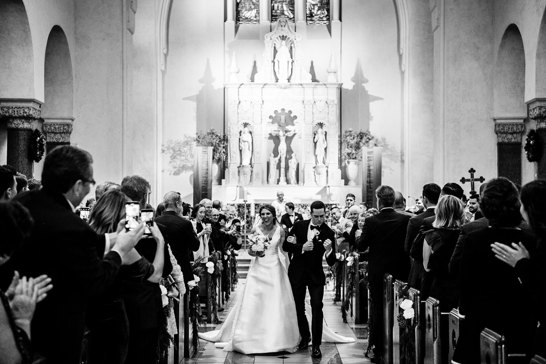 Ceremony at St Mary's College Chapel Wedding
