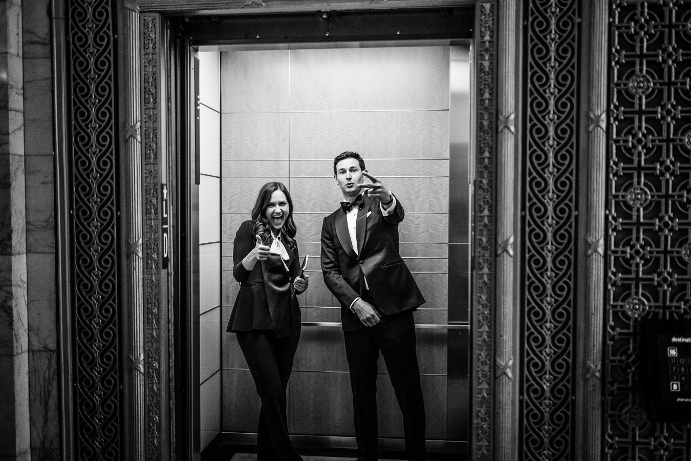 Couple portrait at Merchants Exchange Building San Francisco — Corinna and Matthew Julia Morgan Ballroom wedding