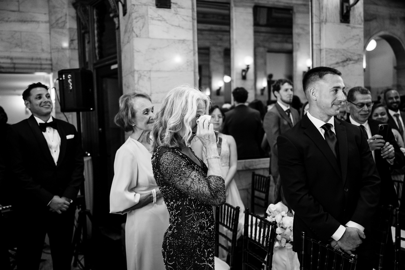 Wedding party portraits near Merchants Exchange Building — Corinna and Matthew San Francisco wedding by Duy Ho