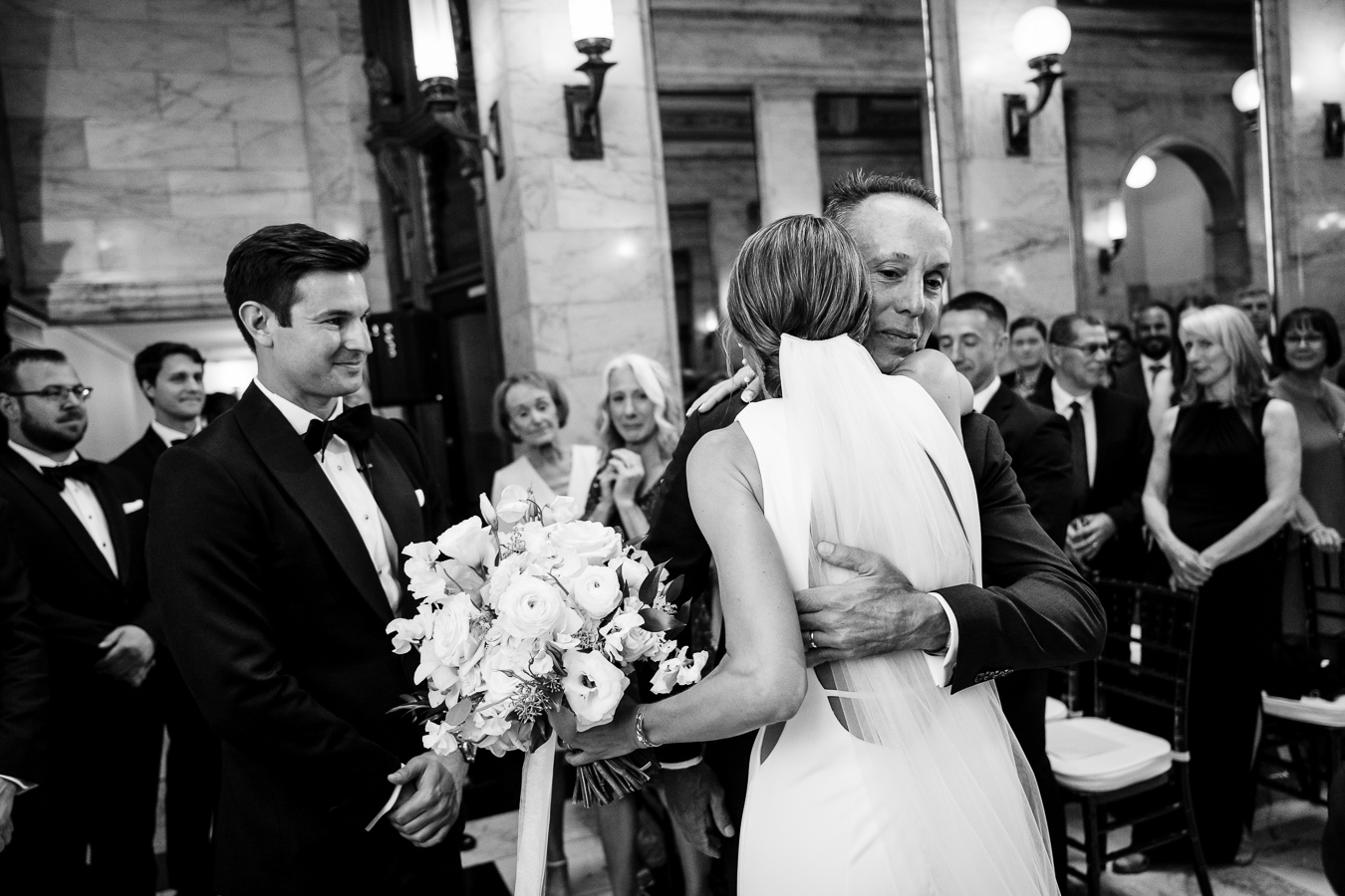 Wedding party portraits near Merchants Exchange Building — Corinna and Matthew San Francisco wedding by Duy Ho