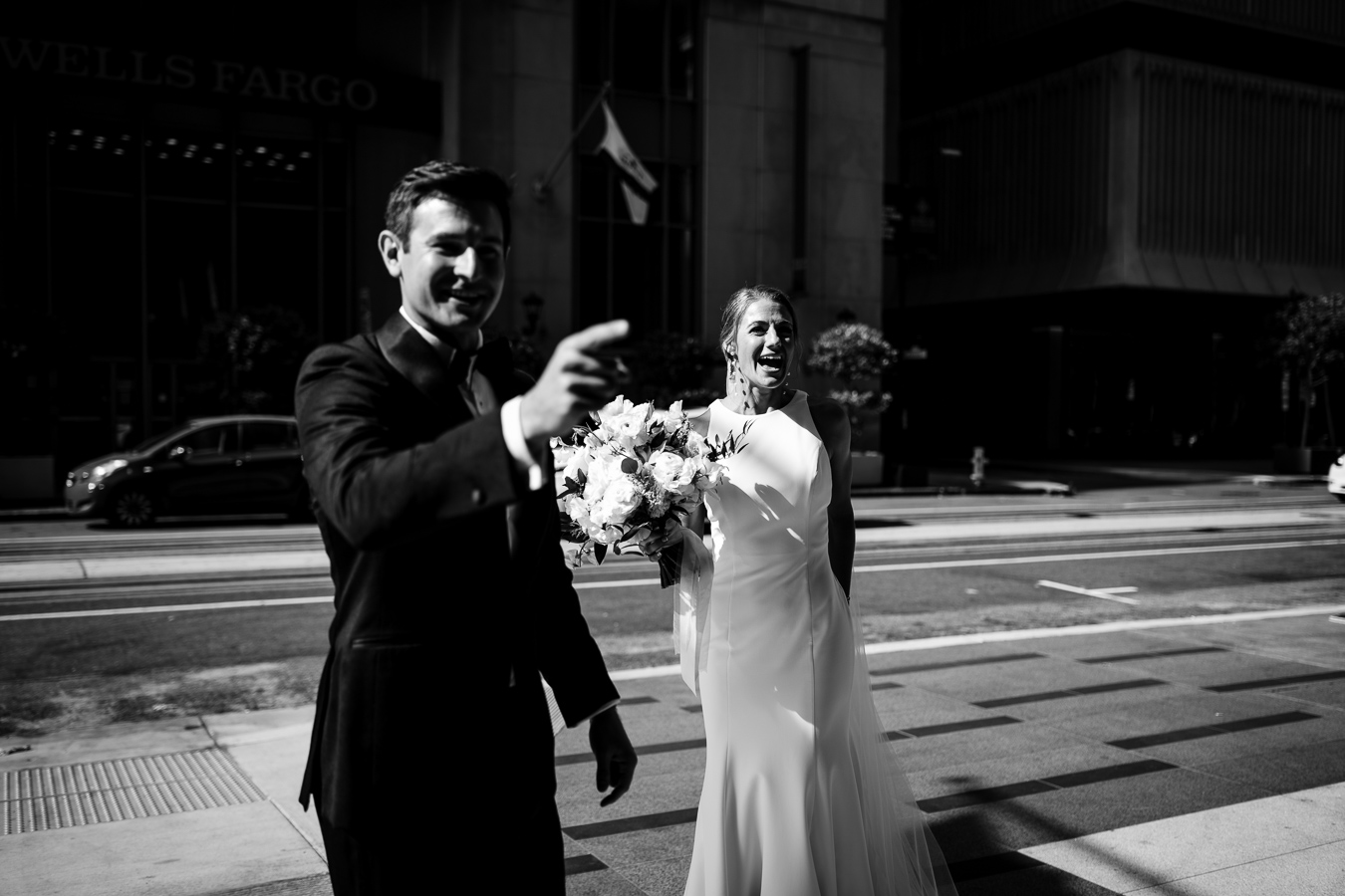 Wedding ceremony at Merchants Exchange Building lobby — Corinna and Matthew Julia Morgan Ballroom wedding