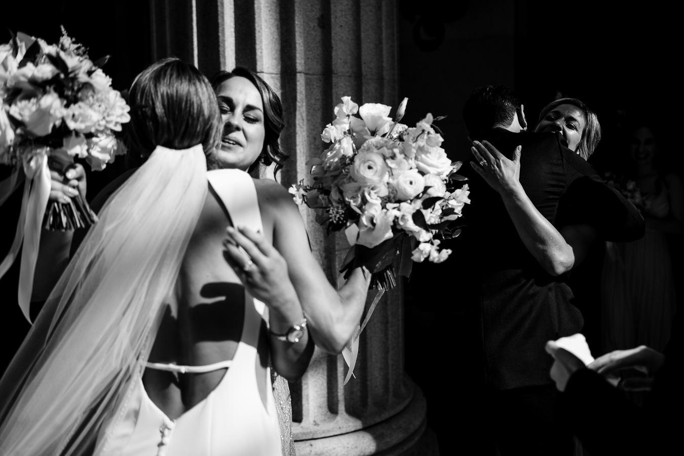 Wedding ceremony at Merchants Exchange Building lobby — Corinna and Matthew Julia Morgan Ballroom wedding