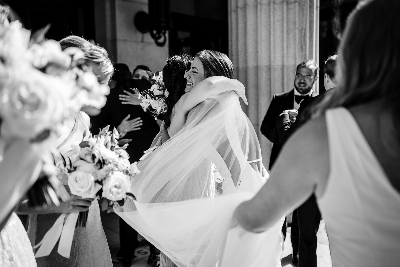 Wedding ceremony at Merchants Exchange Building lobby — Corinna and Matthew Julia Morgan Ballroom wedding