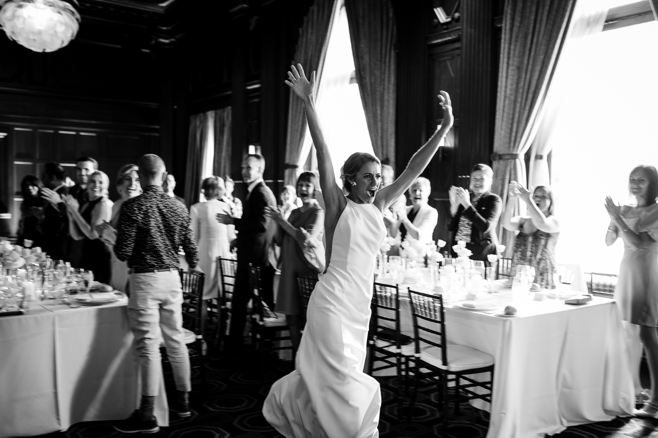 Wedding ceremony moment at the Merchants Exchange — classic San Francisco wedding photography by Duy Ho