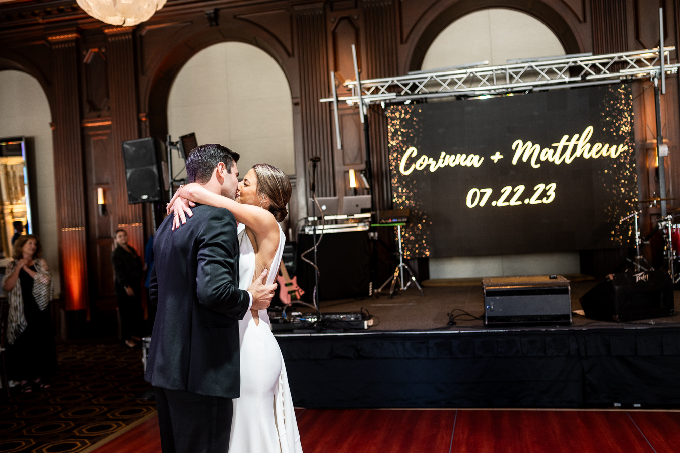 Wedding ceremony moment at the Merchants Exchange — classic San Francisco wedding photography by Duy Ho
