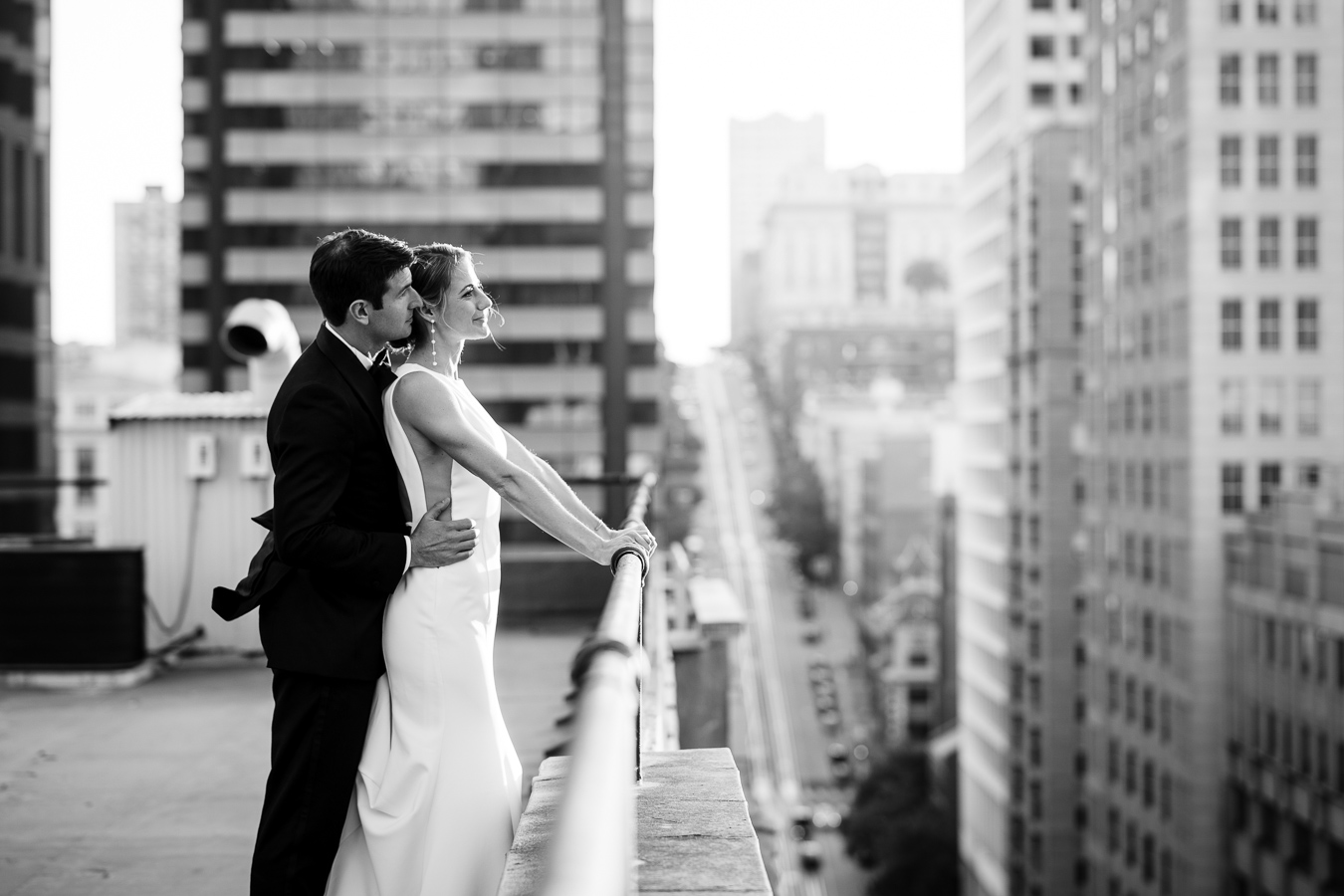 Elegant reception at Julia Morgan Ballroom with coffered ceiling and chandeliers — Corinna and Matthew wedding
