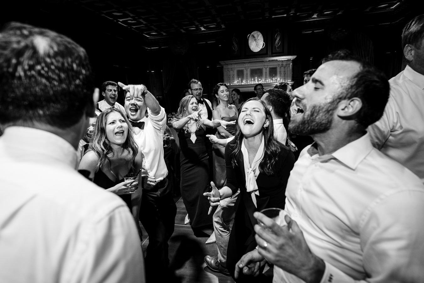 Candid reception moment at Julia Morgan Ballroom — Corinna and Matthew's classic San Francisco wedding
