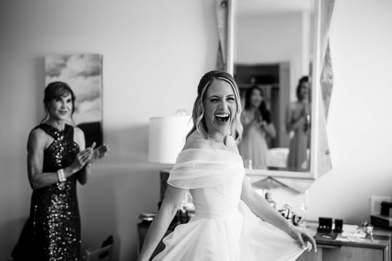 Bride getting ready for Ru's Farm wedding ceremony