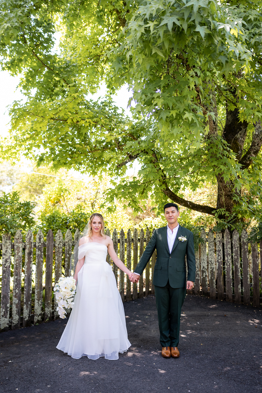 First look moment at Ru's Farm vineyard wedding Healdsburg