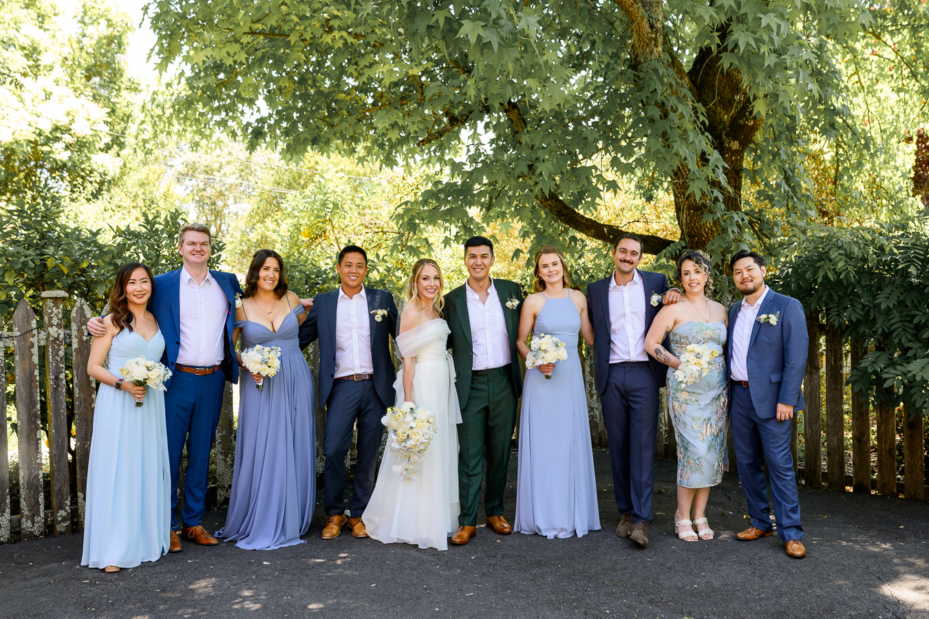 Bride and groom at Ru's Farm vineyard Healdsburg CA