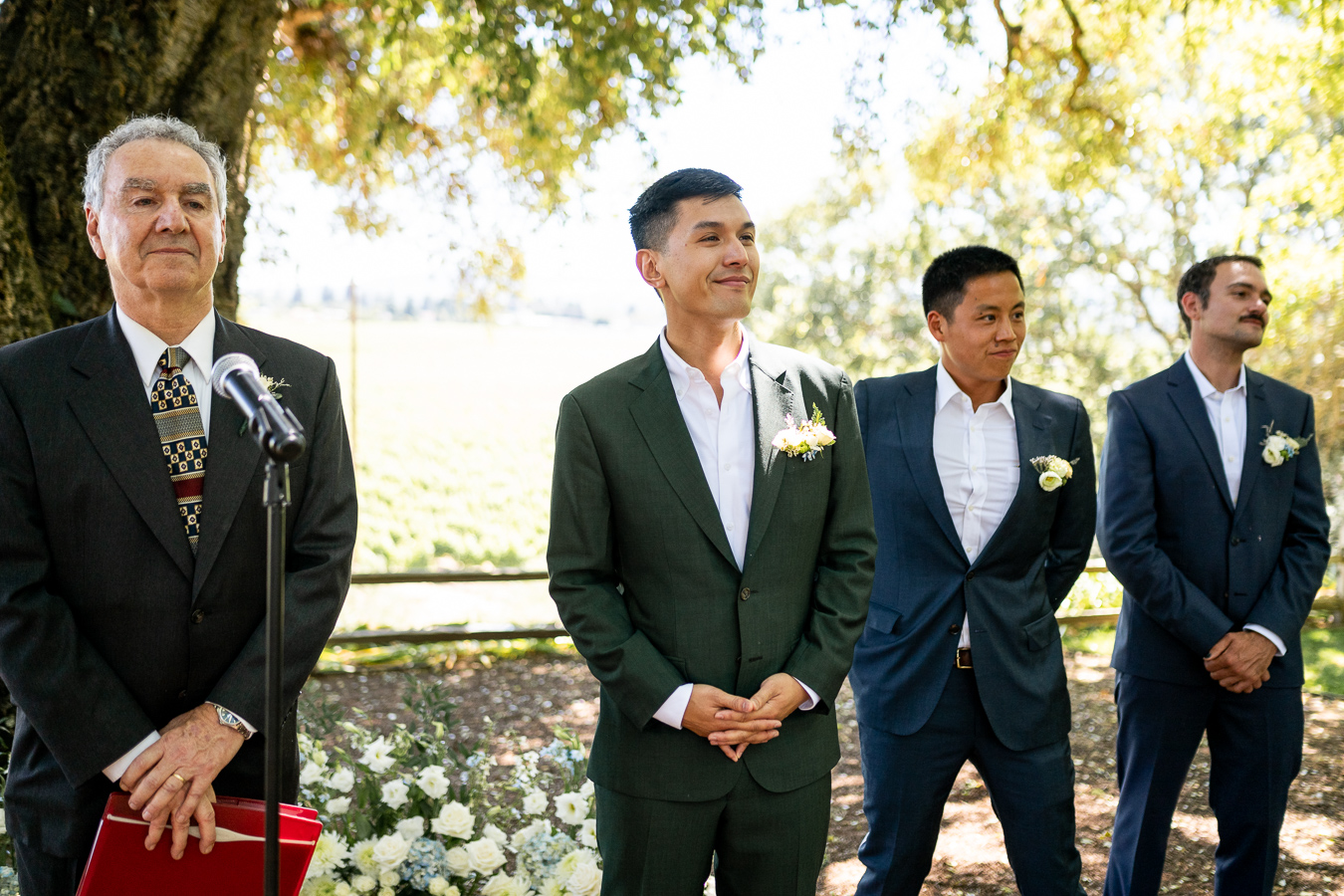Bride and groom at Ru's Farm wine country wedding
