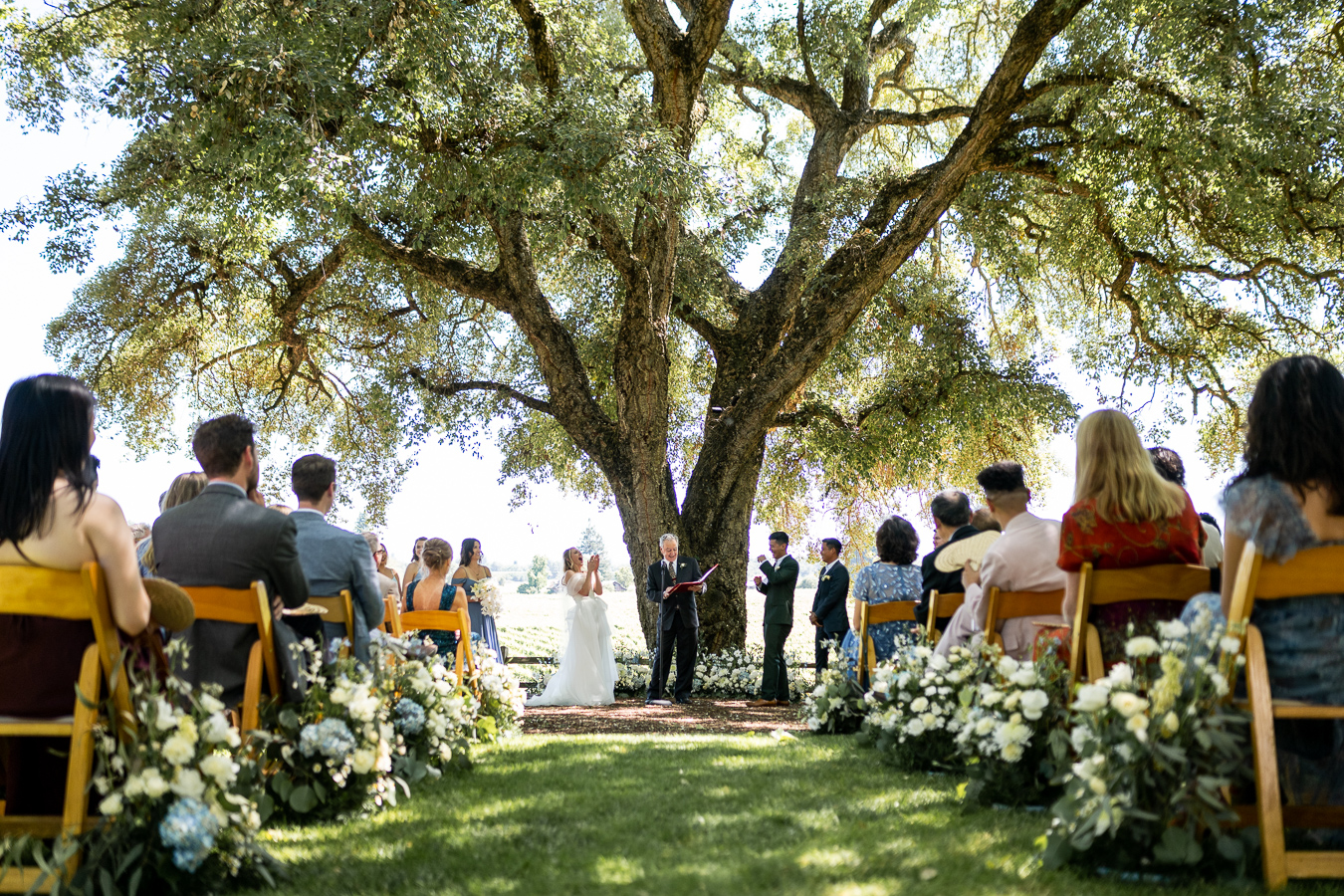 Bridal party at Ru's Farm wedding Healdsburg CA