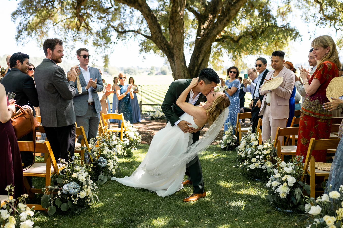 Bridal party portrait at Ru's Farm Healdsburg wedding