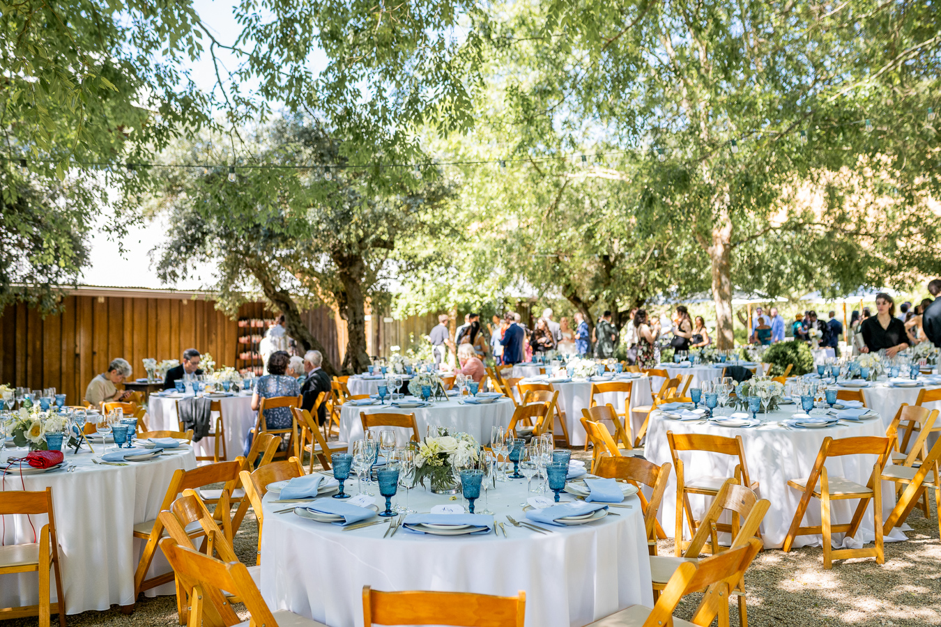 Guests at Ru's Farm wedding ceremony Healdsburg CA