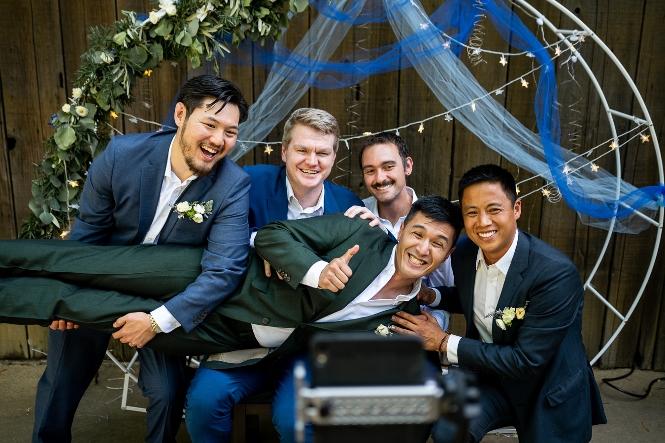 Wedding vows at Ru's Farm Healdsburg vineyard ceremony