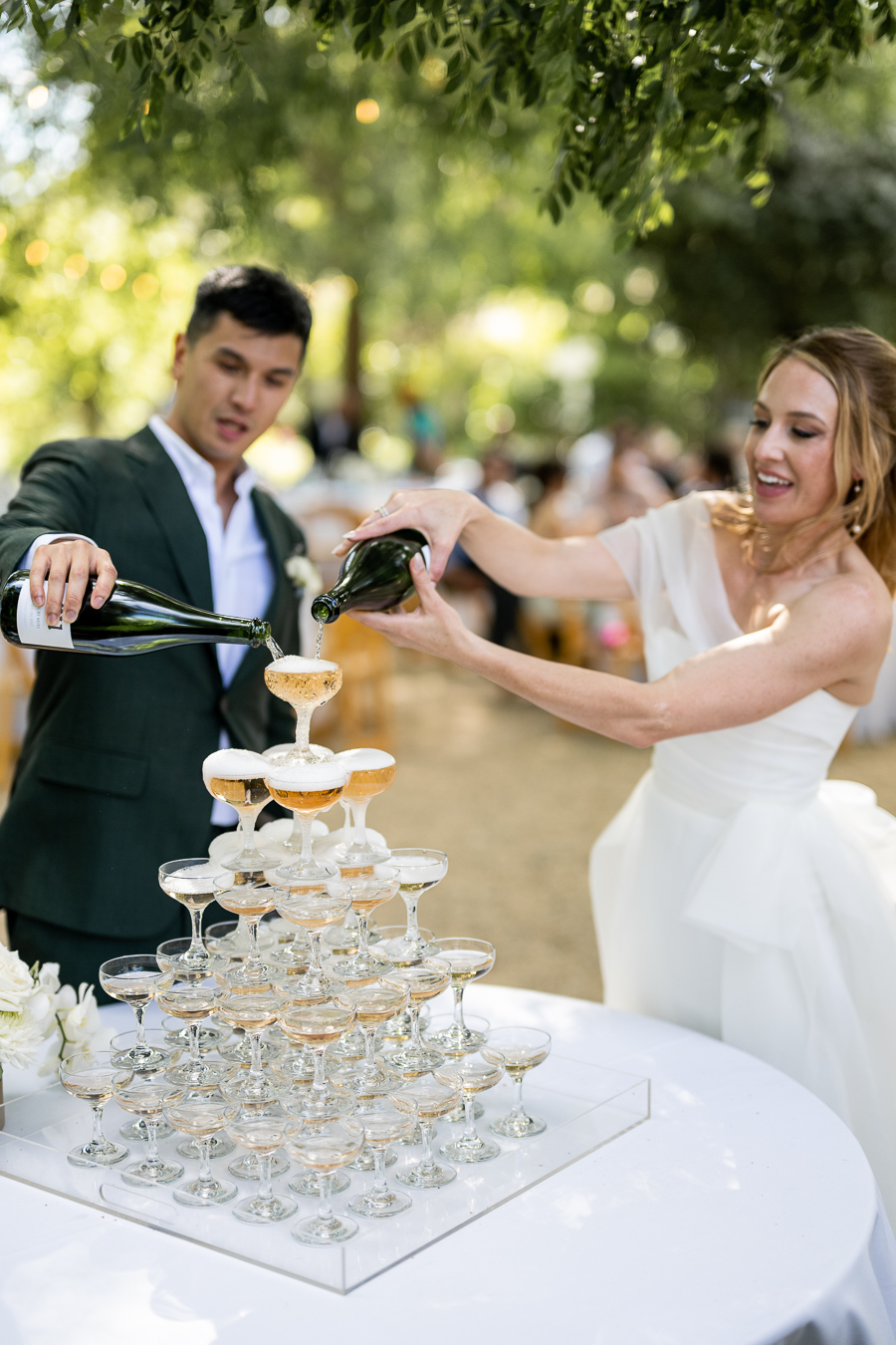 Bride and groom at Ru's Farm wedding ceremony Healdsburg