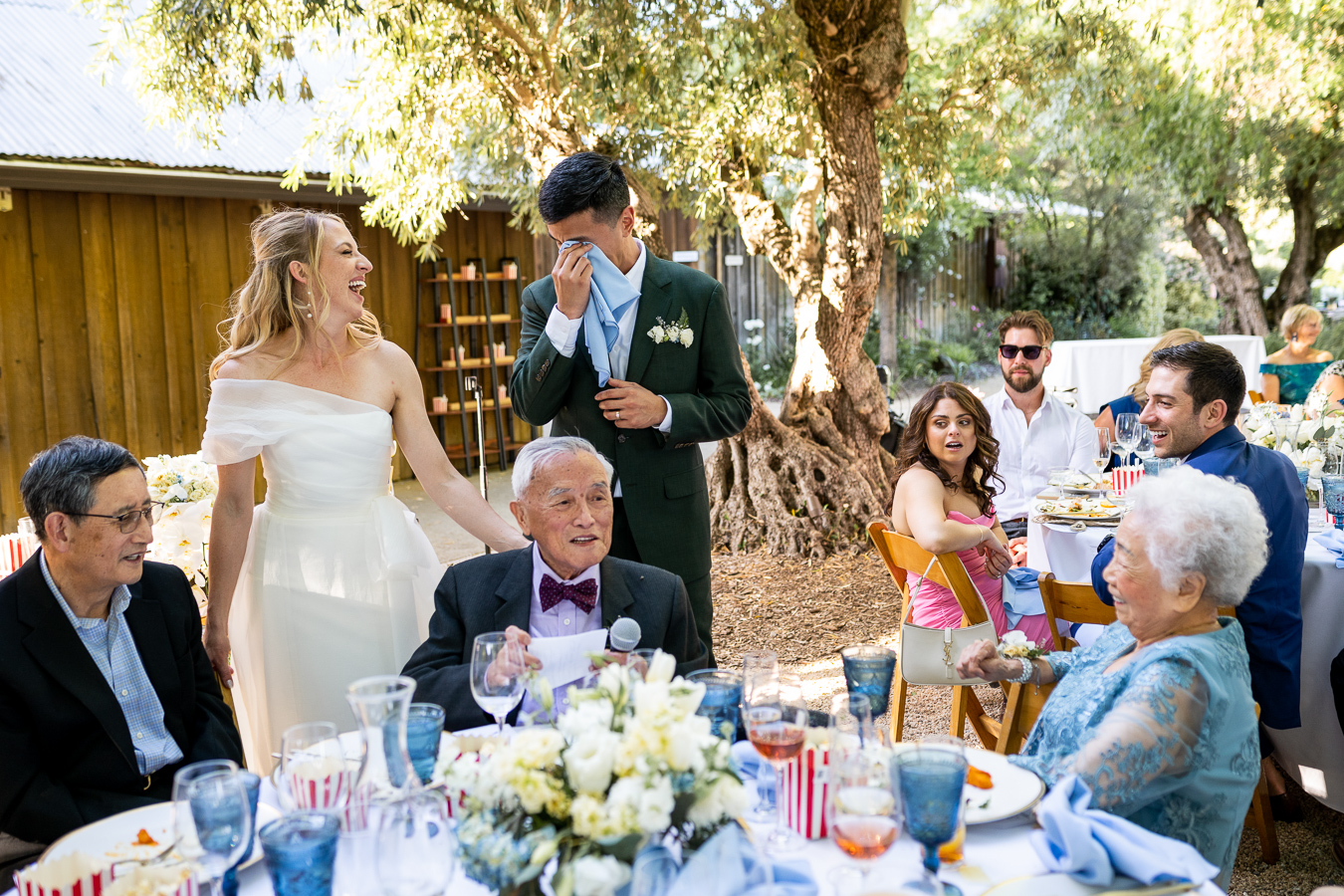 Barn reception at Ru's Farm wedding Healdsburg Sonoma