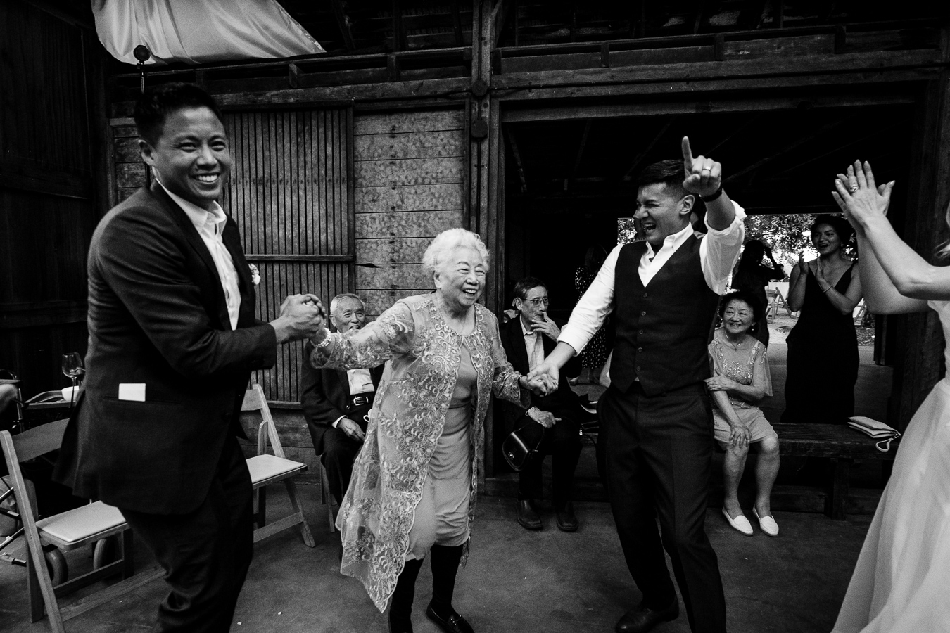 Dancing at Ru's Farm barn wedding Healdsburg Sonoma County