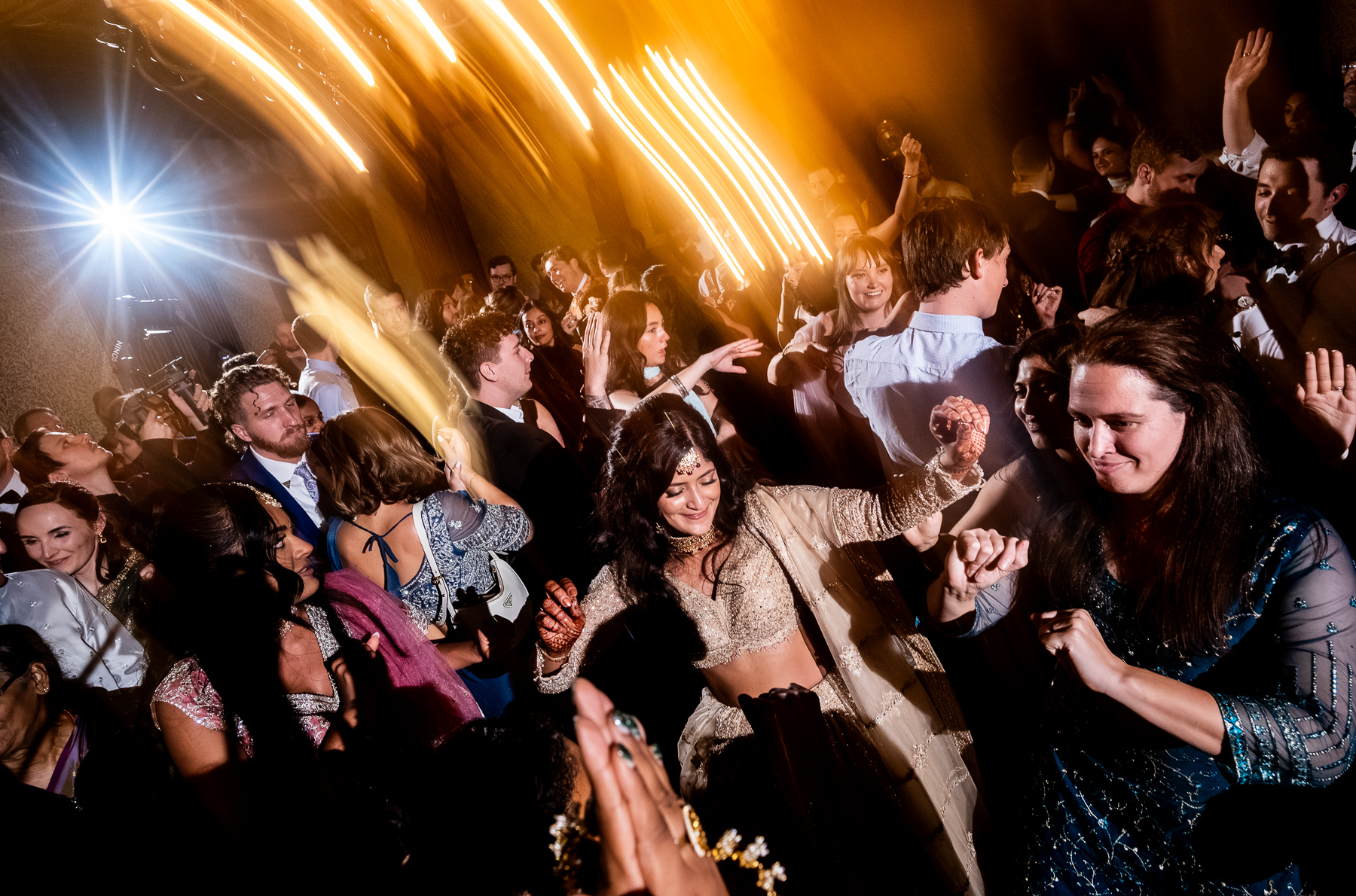 Indian wedding reception documentary dance floor photography San Francisco